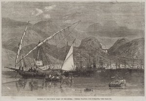 Patras, sur la côte nord de la Morée, navires en attente de raisins secs - Richard Principal Leitch